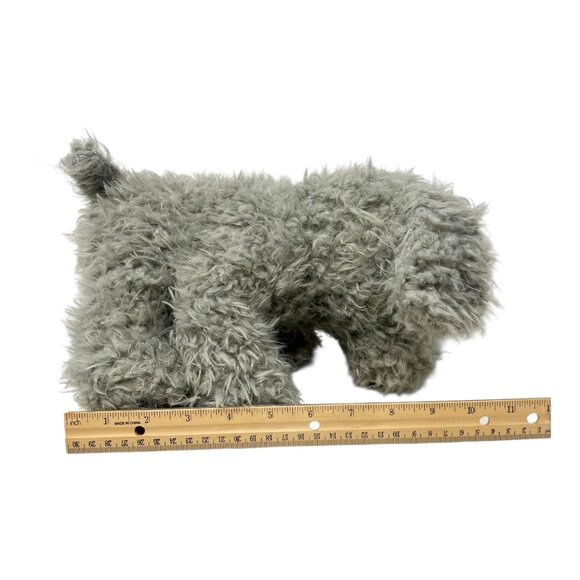 Walmart Shaggy Gray Puppy Dog Plush Pink Bow Heart - Picture 11 of 12